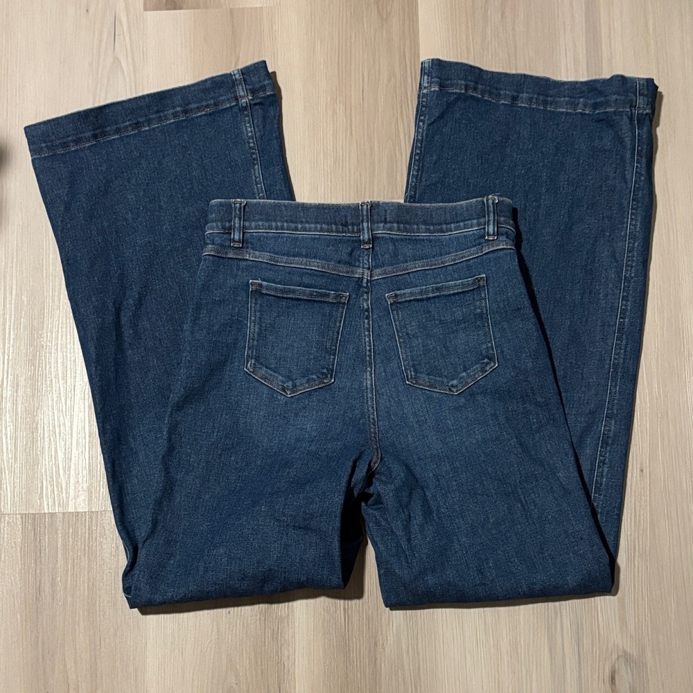 SPANX Dark Blue Flare & Wide Leg Jeans